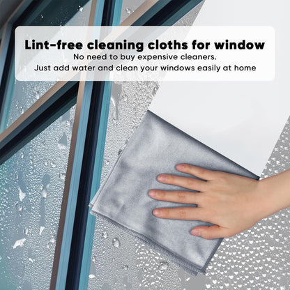 HOMEXCEL Microfiber Glass Cleaning Cloth 12 PK, Lint Free Streak Free, Reusable Cleaning Cloth for Cleaning Windows, Glasses, Mirrors, Screens, Stainless Steel, and More Grey-12”×12”