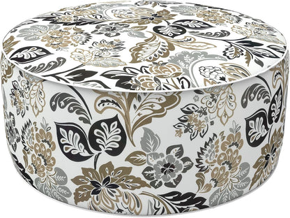 LVTXIII Inflatable Stool Ottoman Footrest with Handle, Decorative Fade-Resistant Foot Stool, Indoor or Outdoor Pouf for Home Garden and Camping Use, 21x21x9, Dailey Tan