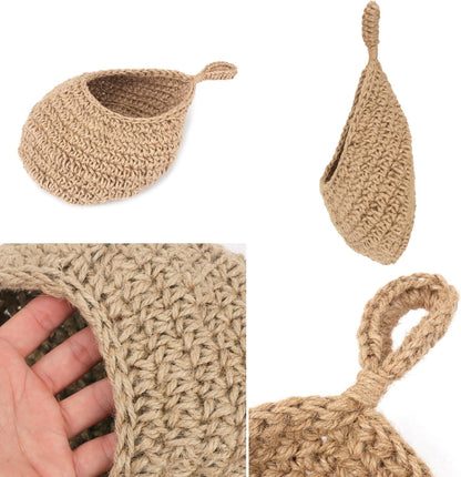 3 Pack Hanging Wall Basket with Hook, 3 Size Wall Hanging Fruit Baskets, Hanging Baskets for Organizing, Hanging Fruit Baskets for Kitchen, Restaurant, Coffee Shop, Party and Garden Decor