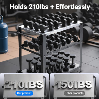 3-Shelf Outdoor Grill Table & Pizza Oven Cart with Wheels, Stainless Steel BBQ Prep Table with Hooks, Mobile Grill Stand for Blackstone/Ooni (Stainless Steel)