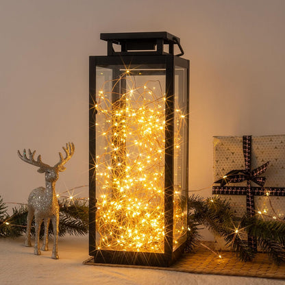 Solar String Lights for Outside,100FT 300 LEDs Solar Fairy Lights,Waterproof 8 Modes Button Outdoor String Light for Patio Garden Backyard Tree Wedding Christmas,Copper Wire,Warm White