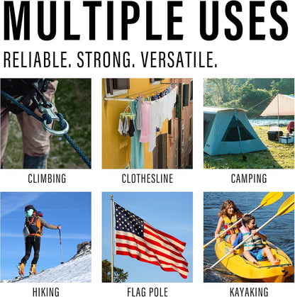 Diamond Braided Polypropylene Rope Nylon Rope Mix Thick Heavy Duty Ropes 3/8'' 100ft High Strength Perfect for Clothesrope Camping Hiking and Other Outdoor Activities Orange