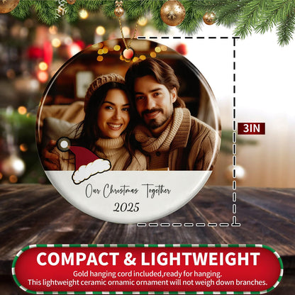 Personalized Christmas Ornaments 2025,Custom Christmas Ornament with Photo Text,Personalized Ornaments for Christmas Tree,Ornaments Keepsake Gift for Family