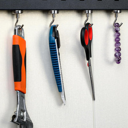 MIKEDE Magnetic Hooks Heavy Duty, 40lbs Earth Magnets with Hooks for Refrigerator, Strong Magnets with Rust Proof Metal Hooks for Cruise Cabins, Classroom, Outdoor - Pack of 20