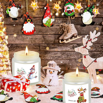 6 Pack Christmas Candles Set, Christmas Candles for Home Scented, Winter Holiday, Natural Soy Wax Jar Aromatherapy Candle Gifts Stocking Stuffers for Women Men Adult