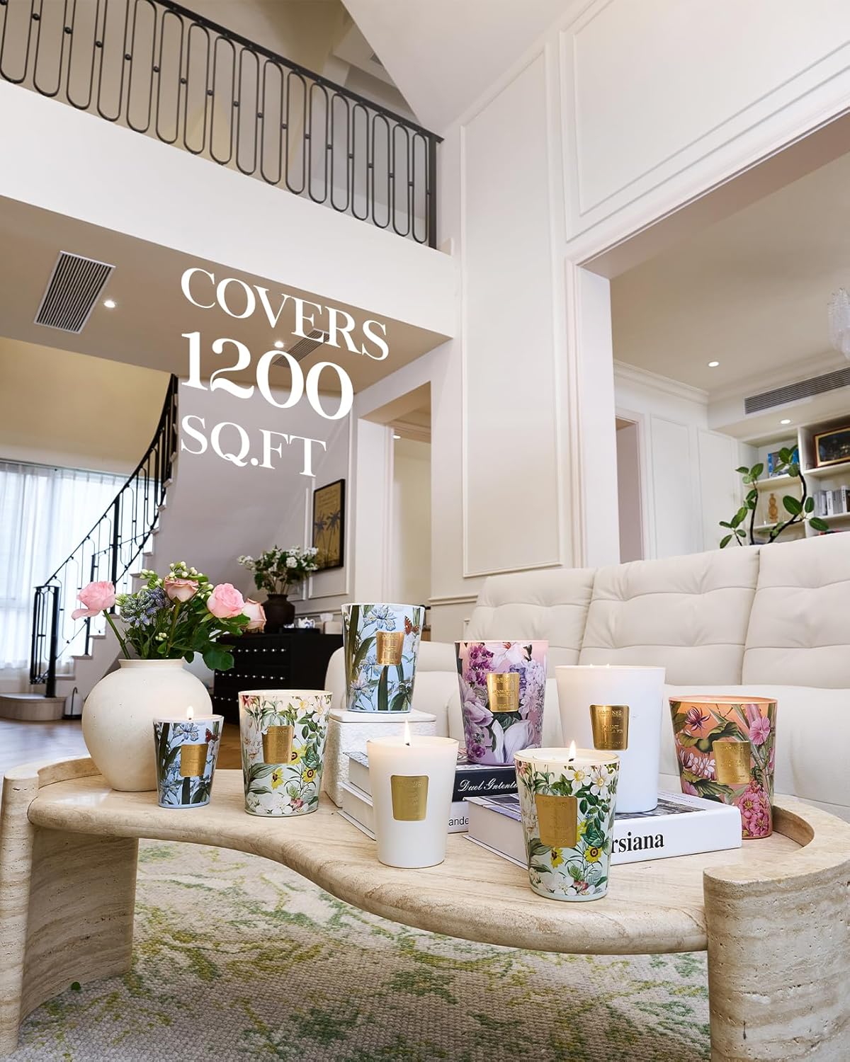 M&SENSE Sunset Mandarin Scented 35oz 150H Burn Time, 3-Wick Natural Aromatherapy Candle Highly Scented Long Lasting, Home Fragrance Housewarming Gifts New Home Gift Ideas