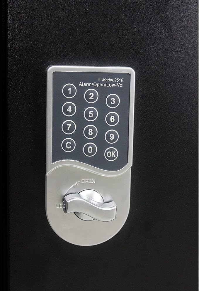 30-Device Mobile Charging Cart with Power Strip, Locks, Cable Management, Up to 16.3" Safe Charging Cabinet for Chromebooks, Tablets, Laptops. Black with Code Lock