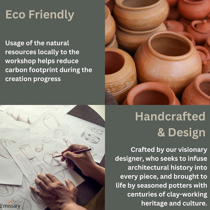 Emissary Round Stoneware Planter (Parent SKU 12012) (Green, 8" D x 7" H)