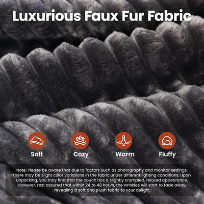 ovios 105” Modular Sectional Sofa with Thicken Seat Cushion, Cloud Couch with Deep Seat, Modern L-Shape Sofas Couches with Chaise,Upholstered Couches for Living Room Bedroom,Grey