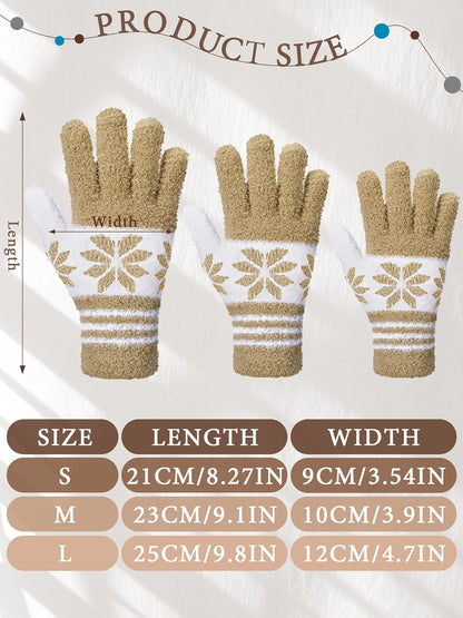 Patelai 3 Pairs Microfiber Plant Dusting Gloves Leaf Cleaning Gloves for Indoor Plants, Blinds, Furniture, House(Medium,Snowflake Dark Blue, Gray, Khaki, White)