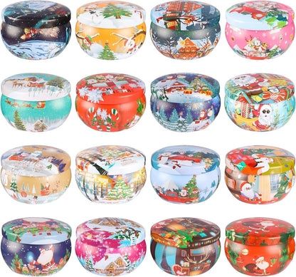 16pcs Christmas Scented Candles Set, 2.5oz Aromatherapy Candles Gift for Women, 16 Fragrances Soy Wax Candle for Christmas Holiday Thanksgiving Mother's Day