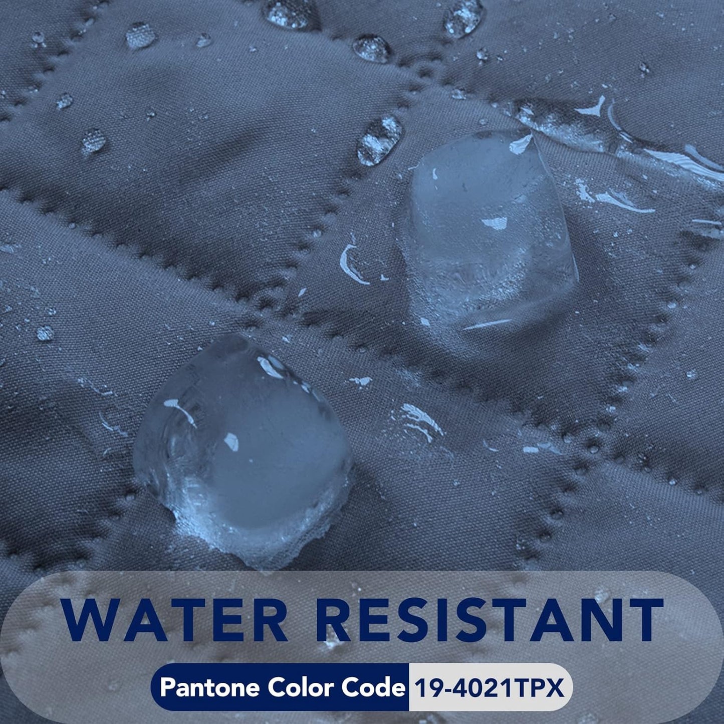 PureFit Reversible Quilted Sofa Cover, Water Resistant Slipcover Furniture Protector, Washable Couch Cover with Non Slip and Elastic Straps for Kids, Dogs, Pets (Chair, Dark Blue/Light Blue)