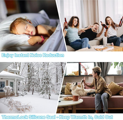 Heavy-Duty 20 ft x 2 in Weather Stripping, Door Draft Stopper Silicone Seal Strip for House and Glass Shower Doors for Collision and Side Gaps of Door and Windows, White