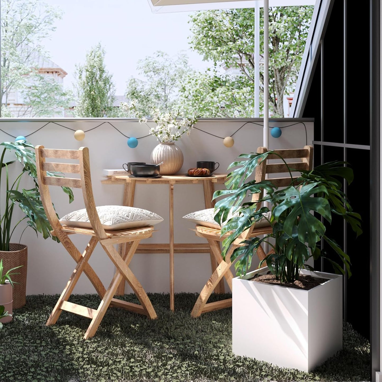 White Steel Planter Square Outdoor Planters Galvanized Steel Planter Box Indoor Metal Large Planters Cube Heavy Duty Flower Pot 24 Inch Modern Commercial Residential for Trees Patio Deck Yard Garden