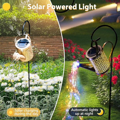 Solar Watering Can Light, Solar Yard Decorations Outdoor, Garden Decor Lights, IP65 Waterproof Hanging Lantern Lights, Flower Bed Decor, Gifts for Grandma, Women, Mom