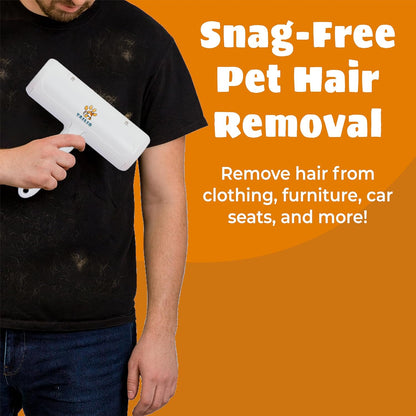 Pet Hair Remover and Reusable Lint Roller – Durable Cat and Dog Hair Remover for Furniture, Couch, Carpet, Clothing, Car Seat & Bedding – Portable Multi-Surface Fur Removal Tool(White)