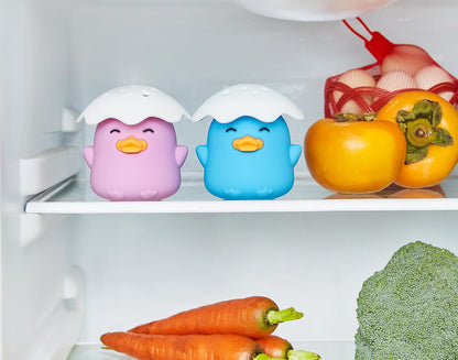 Duck Refrigerator Baking Soda Deodorizer Holder, Odor Absorber & Eliminator (Blue)