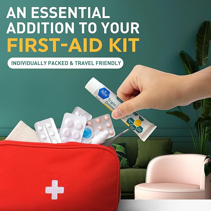 MED Pride Triple Antibiotic Pride Ointment Tube 1 Oz 4-Pack, First Aid for Minor Wounds, Scratches, Abrasions, with Zinc, Neomycin, Polymyxin