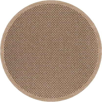 CAMILSON Easy Jute Round Rug 6ft Indoor Outdoor Natural Color Fiber Area Rugs for Living Room Patio and Kitchen Rug, Sisal Boho Woven Design Easy-Cleaning Washable Outside Carpet Alfombras (6 Round)