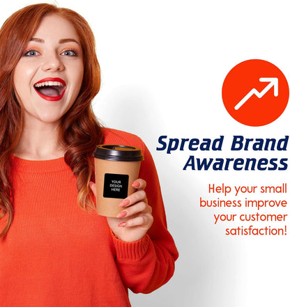 5-1000 Custom Vinyl Stickers - Upload Your own Image, Text, Design, Logo - Personalized Logo Labels for Handmade, Packaging, Bottle, Jars, Candle, Brand Stickers (Black, 2x2 Square)