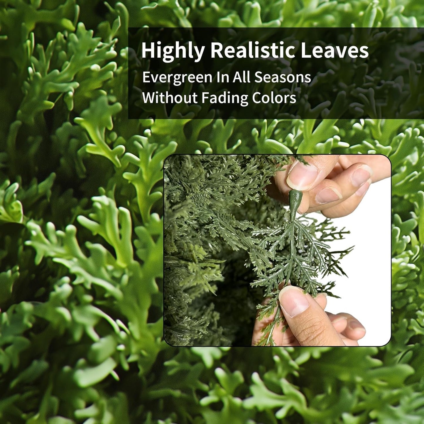 Artificial Cedar Topiary Trees 2 Set, Realistic Fake Cypress Tree Tall Faux Pine Shrubs Plants Artificial Cypress Trees for Home Offices Porch Decor (Cedar Topiary Trees, 5FT)