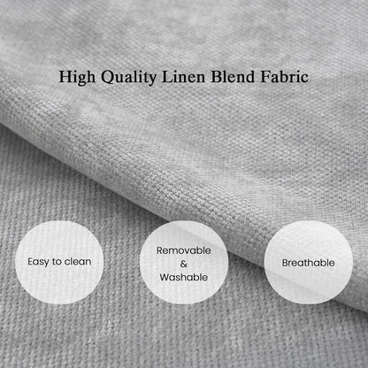 JACH Sectional Couches for Living Room, 3 Seater Cloud Sectional Couch with Deep Seat, Down Filled Modular Sofa, Covers Removeable & Washable, Sofas Furniture for Living Room, Light Grey