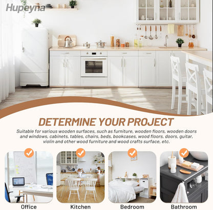 Wood Repair Kit, Wood Furniture Repair Kit, Wood Filler, Wood Putty and Beeswax- Repair Stains, Scratch, Cracks, Hole, Discoloration for Wooden Door, Table, Cabinet, Bed, Floor (Tech Gray Series)