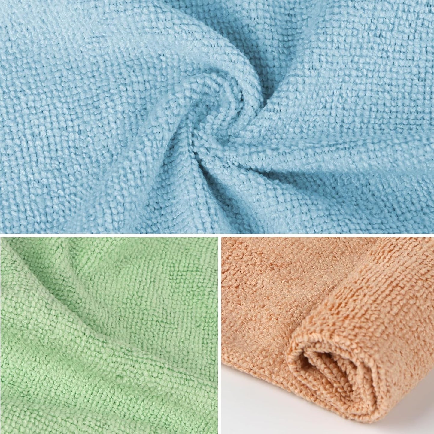 Orighty Washcloths Bulk Towels Set 50 Pack, Highly Absorbent and Soft Feel Microfiber Face Cloths, Multi-Purpose Wash Cloths & Hand Towels for Bathroom, Hotel, Spa, and Gym, 12x12 Inch, Multi-Color