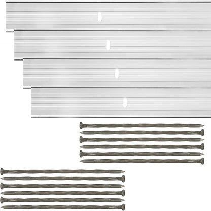 Dreamscape E-Z Edge Aluminum Landscape Edging - 4 Strips, 6ft Each (24ft Total), Mill Finish (Natural Aluminum) - Professional Quality Landscaping Border, Metal Divider for Lawn, Garden, Flowerbed