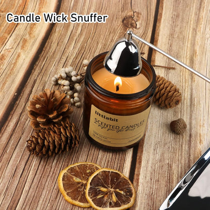 4IN1 Candle Accessory Set, Rechargeable LighterCandle Wick Trimmer Cutter, Candle Snuffer & Candle Wick Dipper for Candle Aromatherapy Lover Gift, Stainless Steel Candle Care Kit (Silver)