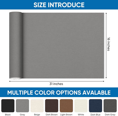 Oversized Canvas Patch 16 "x31, Self-Adhesive Waterproof Canvas Patch Set for Repairing Tents, Couch, Boat Covers, Camping Chairs, Awnings, Car Seats.（Gray）