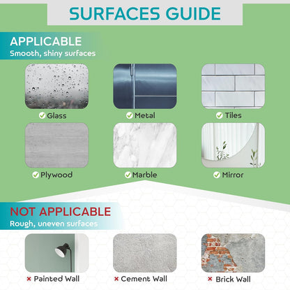 Hook LAB Self-Adhesive Shower Razor Holder, 2-Pack, Removable & Reusable Waterproof Hooks, for Towels, Bath Accessories, Kitchen & Bathroom Use - Black