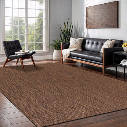 Washable Indoor Outdoor Rug 9x12 Weather Resistant Area Rugs Modern Solid for Porch Deck Balcony Backyard Patio Outside Carpet (9 X 12 Gold Brown)