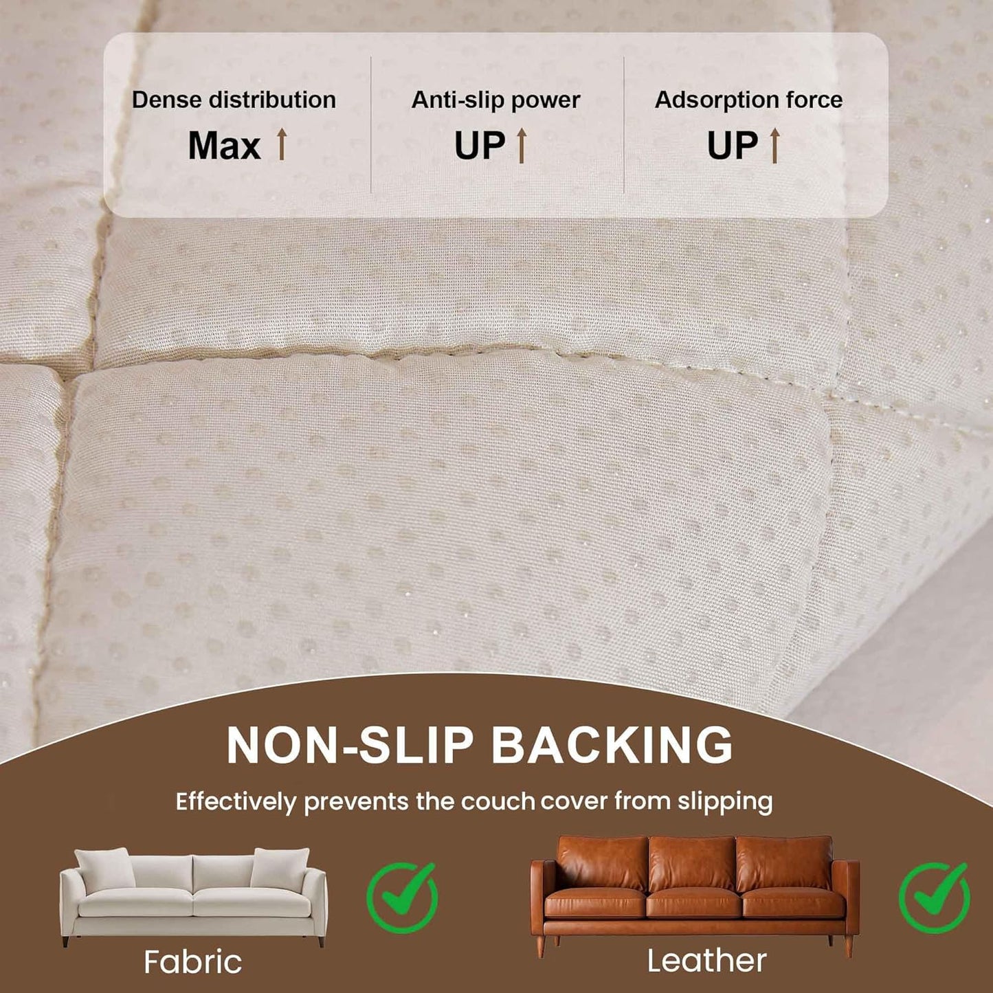 OTOB Couch Covers for Dogs Washable, Non Slip Plush Fuzzy Sofa Slipcovers Dog Cushion Mat, Soft Cozy Kids Pet Friendly Furniture Protector Sofa Cover, All Seasons (Cream, 31.5" x 63.0'')