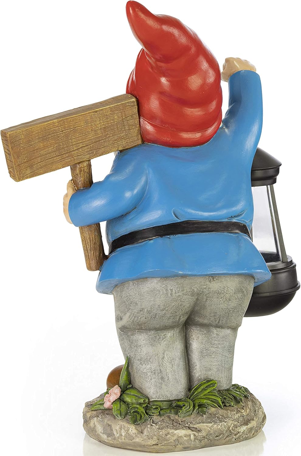 VP Home Welcome Gnome with Lantern Solar Powered LED Outdoor Decor Garden Light (Red Hat) Welcome gnome Statues Outdoor gnome Decor Funny Figurine Decor for Outside Patio, Yard, Lawn