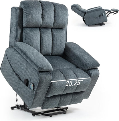 Lazy Boy Recliner Chair, Postoperative Recovery，Retractable 23'' Extra-Long Leg Support Lift Chair Hold up to 400lb，25.5'' Oversized Recliner seat for Big and Tall