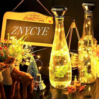 ZNYCYE Solar Wine Bottle Lights Outdoor, Cork Lights for Wine Bottles Waterproof, Perfet for Wedding Party Garden Patio Pathway Decor, Suitable for Most Wine Bottle Mouths-Warm White (8 Pack)