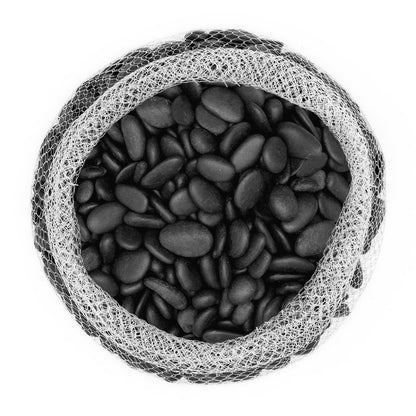 Royal Imports 2LBS River Rocks Decorative Ornamental Pebbles, Garden Landscaping Stones, Gravel Filler for Plants, Vases, Succulents, Home Decor, Aquariums, Crafting, Animal Habitat - Small Black