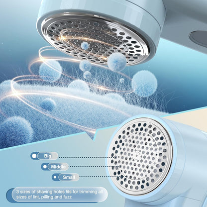 Fabric Shaver Lint Shaver, Electric Lint Remover with 13-Blades, Sweater Shaver USB Rechargeable Fabric Pilling Remover for Clothes, Couch, Beddings