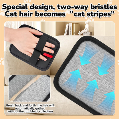 Pet Hair Remover, electrostatic pet Hair Removal Gloves, cat and Dog pet Hair Removal Tools, Suitable for Bed Sheets, Blankets, Clothes, Sofas, Multi-Functional Beauty Gloves -2 Piece