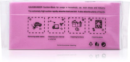 Cleaning Sponge Super Absorbent Water Durable ^~ You Know 17.5×7.5×3.5 cm[6.9 x 3 x 1.38 inches] Use for Household Clean Cars/Boats The dust and Dirt on Furnitures,Bathtubs&etc. (Pink)