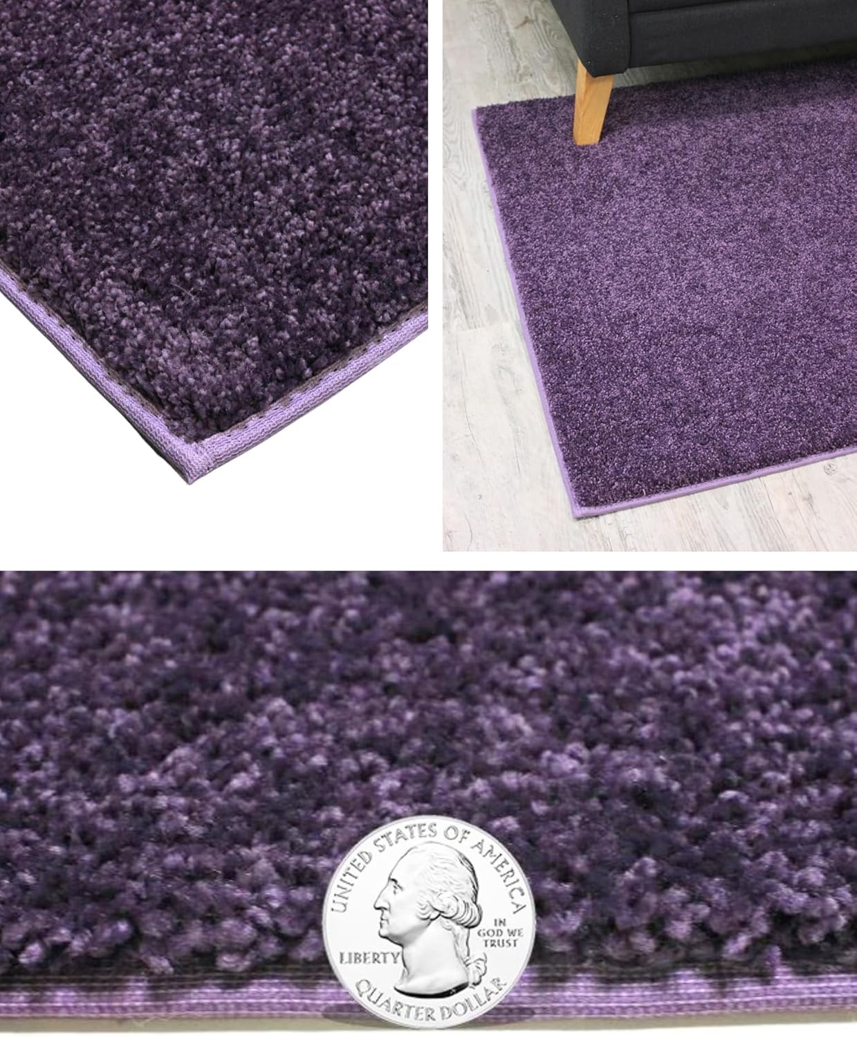 KOECKRITZ Soft and Colorful Kids Classroom Area Rugs (Passes Flammability Pill Test) Many Sizes and Bright Colors to Select from (9' x 9', Eggplant)