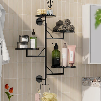 Rotating Wall Plant Shelves Versatile Window Plant Shelf for Indoor Plants Bathroom Living Room Use Wall Planter with Durable Metal Material 4 Pots