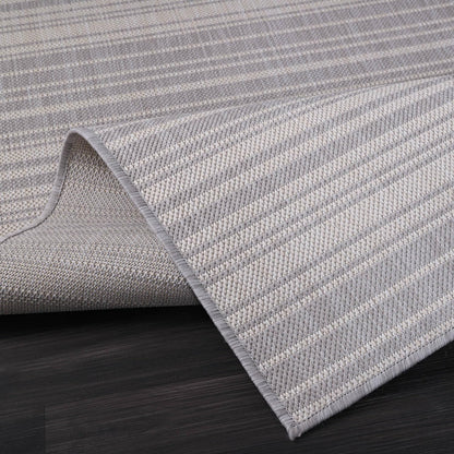Stripe Outdoor Rug 9x12 Washable Outside Carpet for Indoor Patio Porch Waterproof Easy Cleaning Non Shedding Area Rugs Gray 9 x 12