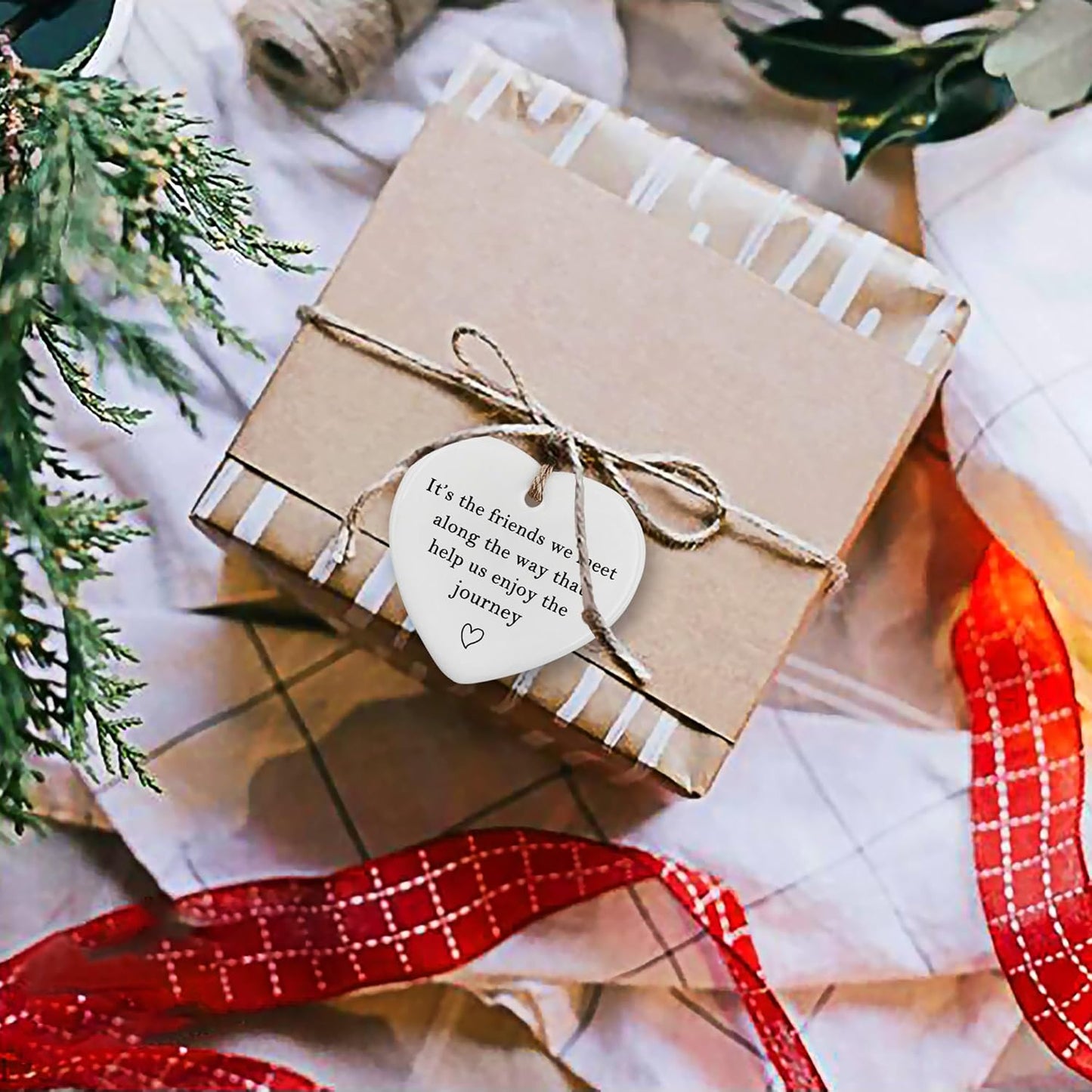 Friendship Gifts for Women Men - 10 Pcs for Women Men Keepsake, Birthday Gifts for Friends Female Male Ceramic Ornament Set