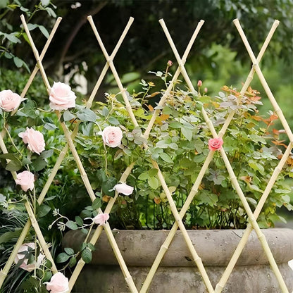Expandable Bamboo Trellis Fence - 48x72 Inch, Climbing Plants, Eco-Friendly, Easy Installation,Lattice Fence