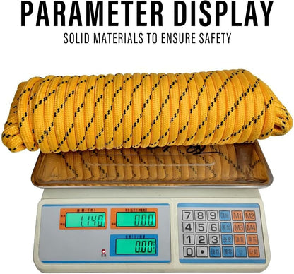 Diamond Braided Polypropylene Rope Nylon Rope Mix Thick Heavy Duty Ropes 1/2 inch 100ft High Strength Perfect for Clothesrope Camping Hiking and Other Outdoor Activities Orange 100ft