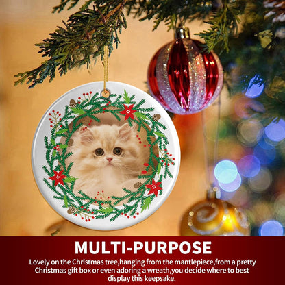 Personalized Christmas Ornaments, Custom Photo & Text 2025 Christmas Tree Ornament, Ideal for Xmas Decorations, Baby Showers, Weddings, Birthdays, Gifts for Mom, Dad, Kids, Pets, Friends