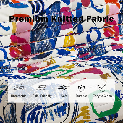 Big Bean Bag Chairs for Adults, 3 Seater Large Bean Bag Sofa, Fireside Chair Lazy Sofa Chair with High Density Comfortable Foam, Modern Bean Bag for Living Room, Bedroom, Office (Multicolor)