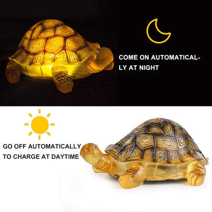 Solar Turtle Lights Deck Decorative Lighting Statue Lawn Patio Backyard Outdoor Garden Decoration Housewarming Gift